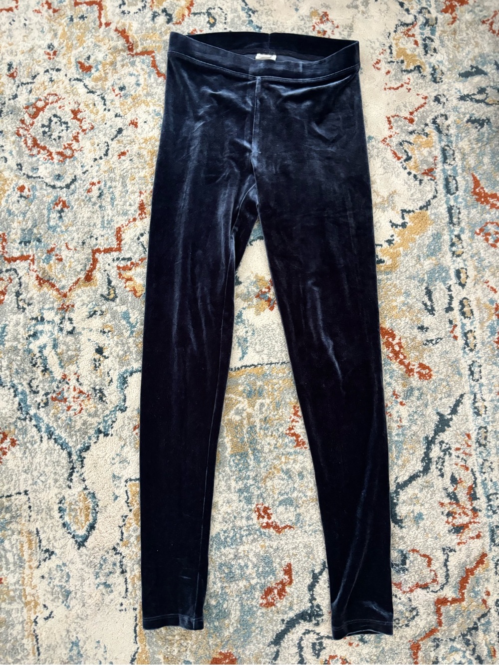 J. Crew Girls' Navy Velvet Leggings
